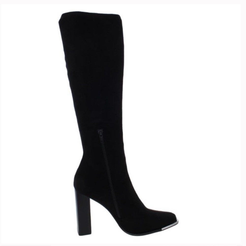 Steve Madden Womens Siede Fedora Zipper Block Heel Knee-High Boots Size 9M